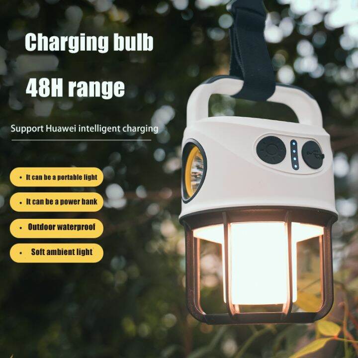 Portable LED outdoor camping light, multifunctional flashlight ...