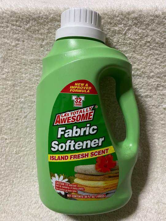 LA's Totally Awesome Liquid Fabric Softener with Island Fresh Scent, 64