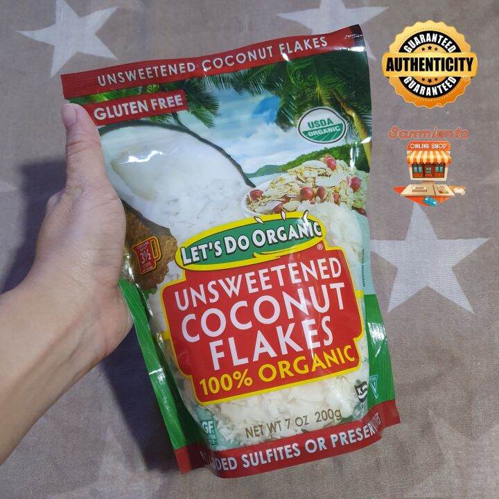 Let's Do Organic Unsweetened Coconut Flakes 200g Lazada PH