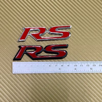 โลโก้ RS  สำหรับติดรถได้ทุกรุ่น ขนาด* 2.5 x 9 cm ราคาต่อชิ้น