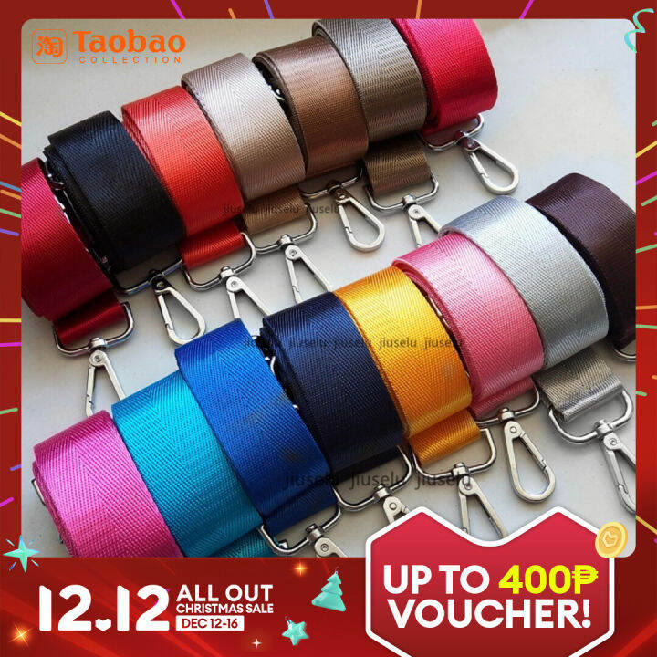 3.2cm Wide Nylon Crossbody Bag Strap Shoulder Strap Gray Black Brown