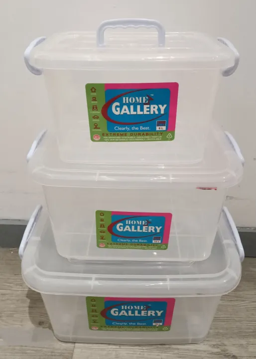 Home Gallery Storage Box With Handle Stackable Lazada PH