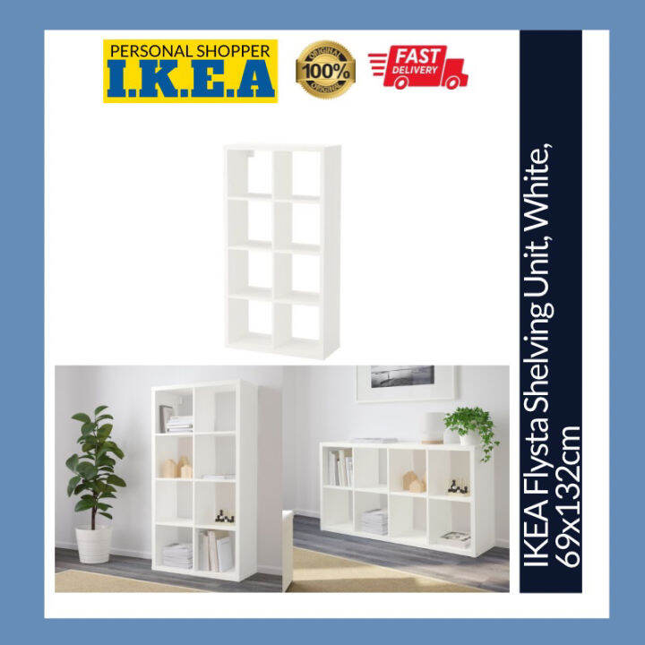 IKEA Flysta Shelving Unit With Holes Shelf Rack White Lazada