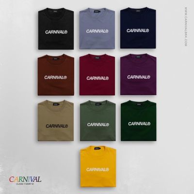 เสื้อยืด Carnival Classic Washed T-Shirt สีม่วง  Size XLแท้100%