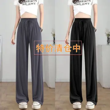 Pant for Women Korean Style Casual Spring Summer Solid Soft Ankle-female  Length Pants Comfortable New Loose Versatile Ladies Wide-leg Trousers Hot  2021