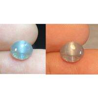 เปลี่ยนสีธรรมชาติ 1.71cts alexandrite cateseye 7.42x6.68mm