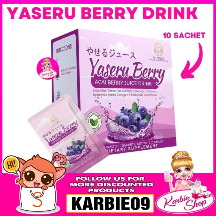 Original Yaseru Berry Acai Berry Juice Drink 10sachet By K Nami Lazada Ph