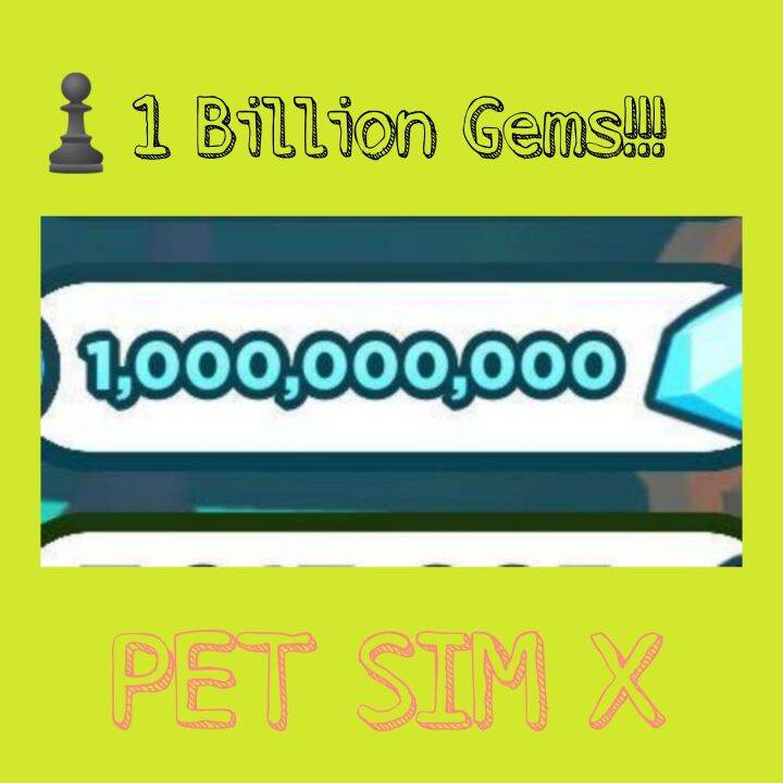 1 Billion Gems in pet simulator x | Lazada PH