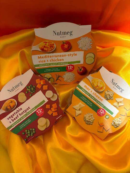 Nutmeg Organic Dinky Dinners for 12+ Months Baby (Imported from UK