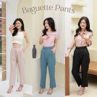 Onceandtwice | Baguette Pants ? กางเกงขายาว ผ้านุ่มพริ้วใส่สบาย พรางหุ่น สีสวยมาก มี 3 สี