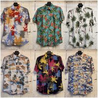 เสื้อเชิ้ตลายฮาวาย hawaii ไซค์ m l xl 2xl 3xl 4xl เนื้อผ้าเรยอน?%เนื้อผ้านิ่มสวมใส่สบายไม่ร้อน ใส่ได้ทั้งชายและหญิง