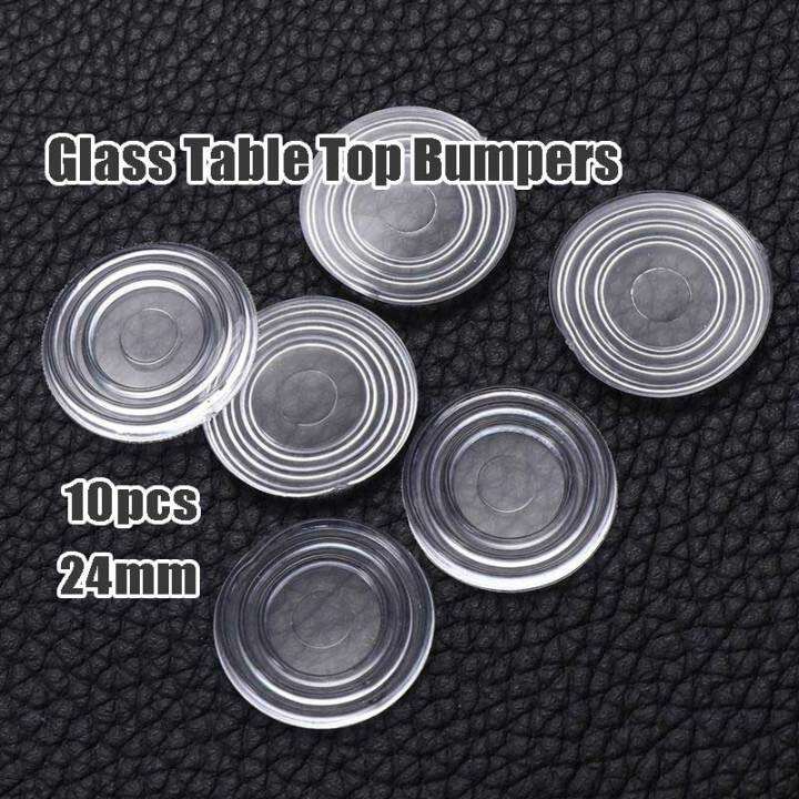 10Pcs 24MM Round Glass Table Top Bumpers Leg Pads Anti Noisy Furniture