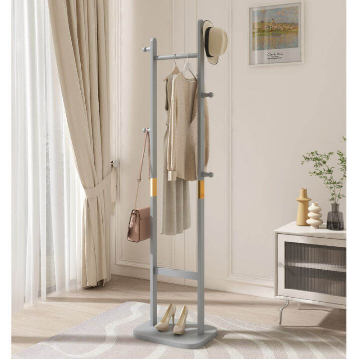 Solid Wood Clothes Rack UltraNarrow Floor Bedroom Coat Rack Living