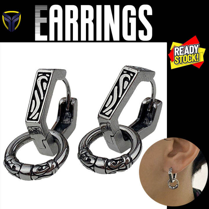 【Franco Fashion】ต่างหูห่วงคู่แบบยุโรปและอเมริกาแบบย้อนยุคประกอบเข้ากับ