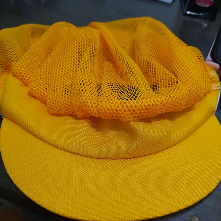 CASSY YELLOW Haircap w/ Visor Staff Crew Production Utility