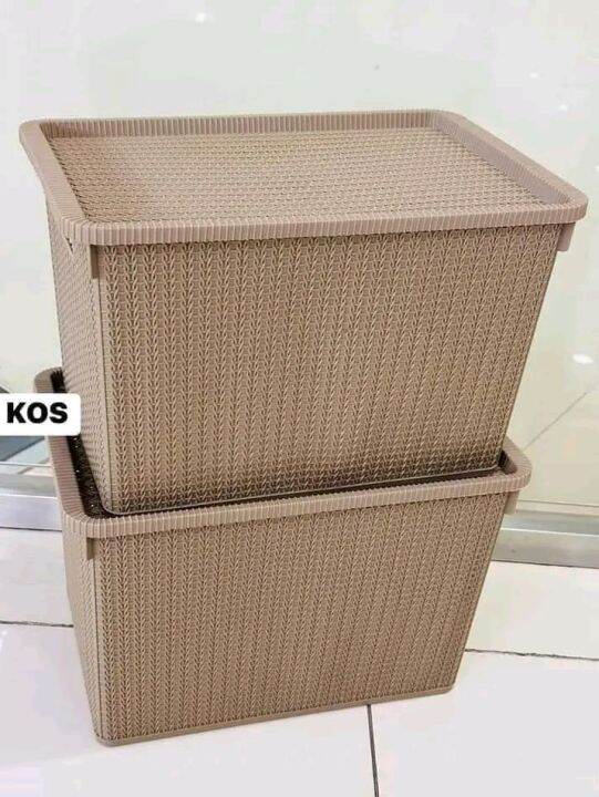 rattan style plastic made storage box Lazada PH