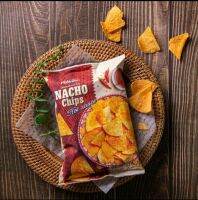 พีค็อก แผ่นนาโชชิพรสซอสเผ็ด Peacock Nacho Chips Hot Sauce 100g.