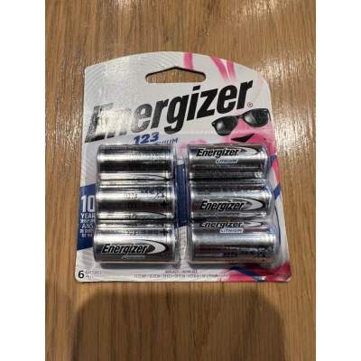 Energizer Lithium 123 (CR123), Pack of 6 Batteries, Best Before 2030 - 2032 (New)
