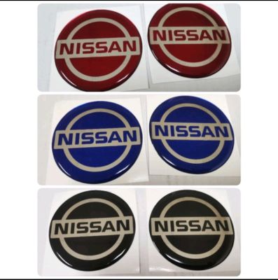 สติ๊กเกอร์กลม เทเรซิ่นนูนอย่างดี โลโก้ นิสสัน ติดรถ แต่งรถ sticker logo NISSAN logo ติดดุมล้อ ดุมล้อ สวย กลม โลโก้ นิสสัน logo nissan logo โลโก้นิสสัน