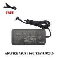 ADAPTER ASUS 19V6.32A*5.5X3.0 SLIM / สายชาร์จโน๊ตบุ๊ค เอซุส + แถมสายไฟ