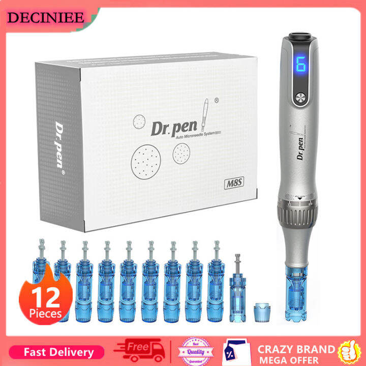 Newest Dr Pen M8S Wireless Dermapen with 10 Pcs NeedleCartridges