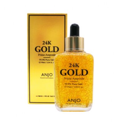 ของแท้ 100% ค่ะ ANJO 24K Gold Prime Ampoule 90 Ml⭐️🌟ของแท้ เซรั่มที่จะช่วยชะลอวัยทำให้ผิวหน้าสดใส ยกกระชับให้ผิวดูเต่งตึงต้านริ้วรอยก่อนวัย ด้วยส่วนผสมอันล้ำค่าจาก คาร์เวียร์ และทองคำบริสุทธิ์ 24K ถึง 99.9%