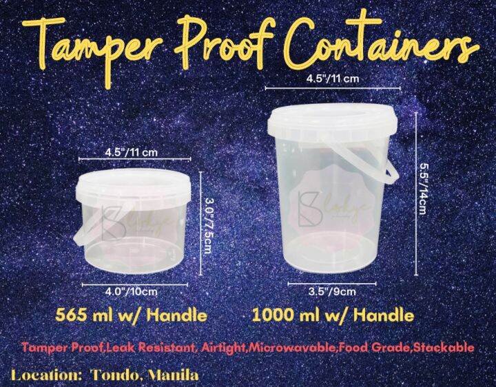 Tamper Proof Container Clear (10 pcs) Lazada PH