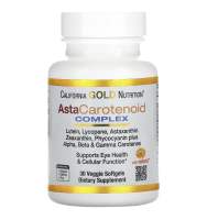 California Gold Nutrition AstaCarotenoid Complex, Lutein, Lycopene, and Astaxanthin Complex, 30 Veggie Softgels