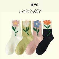 ? ถุงเท้า หวีผ้าฝ้าย แฟชั่นแนวสปอร์ต พร้อมส่ง cotton 100% long socks（ใหม่040）