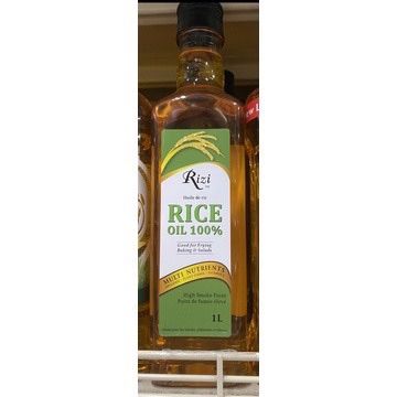 RIZI RICE OIL 100% High Smoke Point 1000 ML น้ำมันรำข้าว ผ่านกรรมวิธี 100% ตรา ริซี่