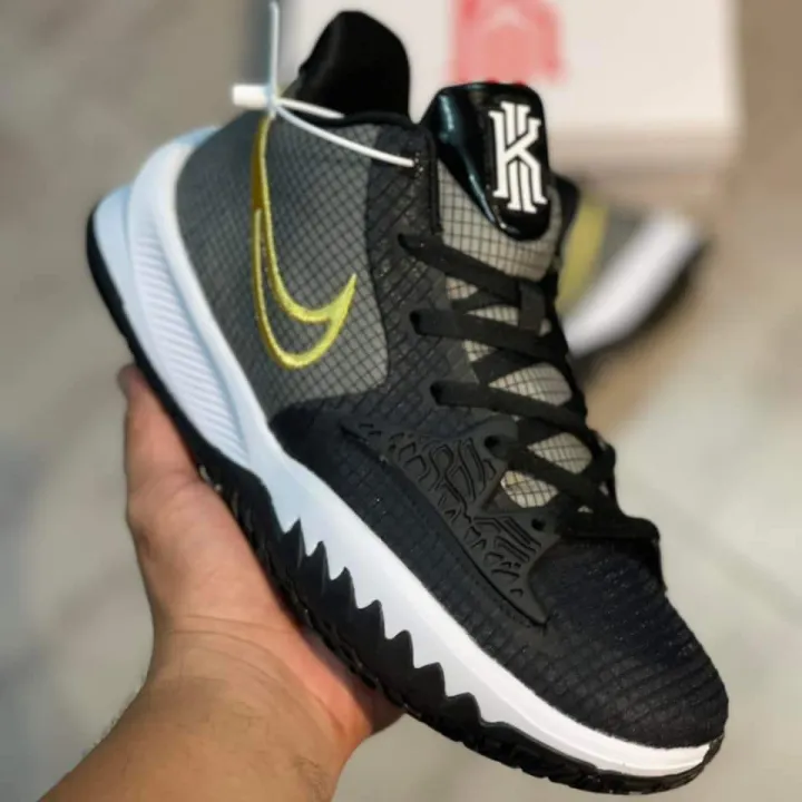 kyrie 4 black and gold