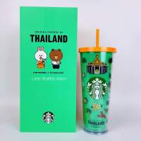 ? [พร้อมส่ง] แก้ว Coldcup ใบเขียว Line Friends Thailand collection / Starbucks แท้?‼️