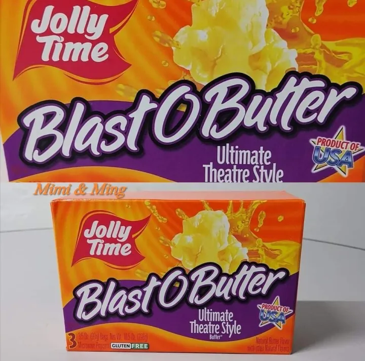 Jolly Time Popcorn. Blast O Butter Flavor. Net Weight 10.5 oz. (298g