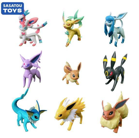 Pokemon Eevee Family Figure Toys Model Collection Eevee Action Toys for  Children Birthday Gifts