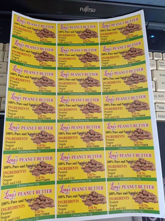 STICKER LABEL PRINTING SERVICE PER A4 SIZE (PRINT ONLY , LAYOUT NIOT