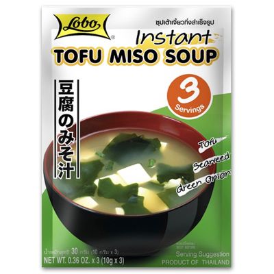 🔥Lobo ชุดเต้าเจี้ยวกึ่งสำเร็จรูป ตราโลโบ (Instant Tofu  Miso Soup ) ขนาด 30 กรัม
