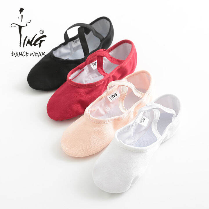 Chen Ting Ballet Shoes Girl's Soft Bottom Flat Heel Practice Shoes