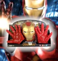 Iron man mask and glove SUPER HERO AVENGER SET เซ็ตหน้ากากพร้อมถุงมือ หน้ากากมีไฟ แบบใหม่ พร้อมให้คุณหนูๆได้เล่นสวมบทบาทฮีโร่กันอย่างสนุกสนาน TOY WORLD แดง