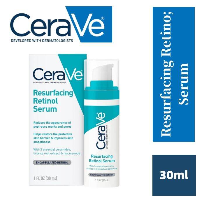 CeraVe Resurfacing Retinol Serum Reduce Acne Marks,Skin Brightening and ...