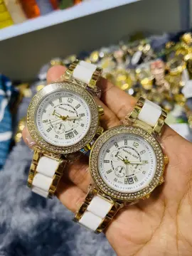 Ladies white ceramic on sale michael kors watch