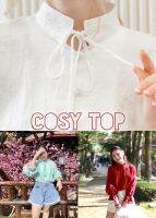 Nizse Cosy Top เสื้อคอจีน ผ้าลินนินแท้