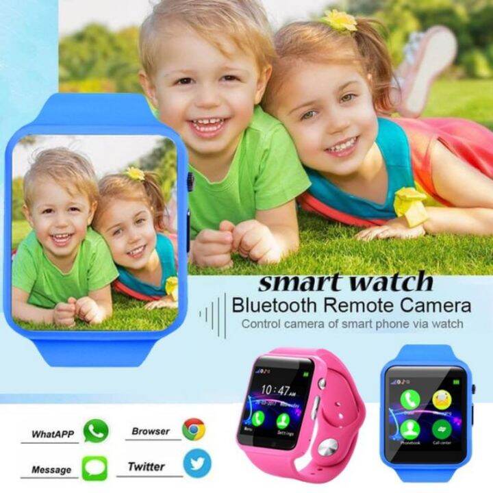 SMART WATCH A1 KIDS JAM TANGAN PINTAR APLIKASI TELVON SMS | Lazada ...