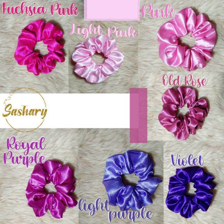 satin silk scrunchies retail price for only 8 pesos (more than 40 ...