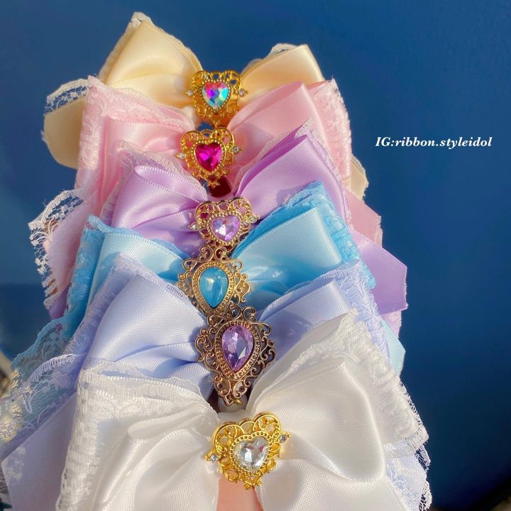 ribbon-style-idol-โบว์ติดเเท่ง-โบว์ติดผม-โบว์ติดไมค์-สไตล์ญี่ปุ่น-งานhandmade