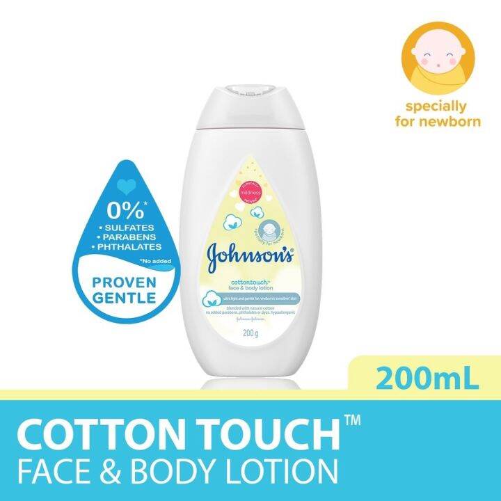 Johnson's Baby Cotton Touch Face & Body Lotion (200ml) Lazada