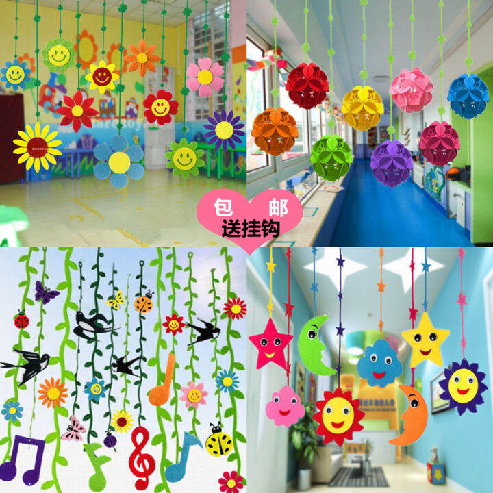 Kindergarten School Decoration Supplies Classroom Corridor Hanging
