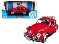 1966 Volkswagen Classic Beetle Red 1:24 SCALE Diecast Car Model by Motormax