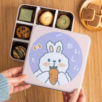 Square Cookie Tin Cookie Container