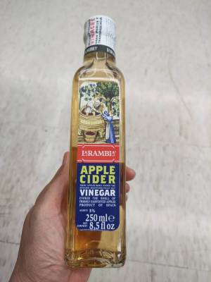Larambla Apple Cider Vinegar 250 ml. น้ำส้มสายชูหมักจากแอปเปิ้ล สำหรับปรุงอาหาร ลาแรมบลา 250 มิลลิลิตร