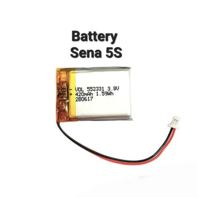 552331 420mAh Suitable for Sena sena5s sena 5s Bluetooth headset lithium battery 3.8V with plug แบตเตอรี่ แบตหูฟัง มีประกัน จัดส่งเร็ว เก็บเงินปลายทาง